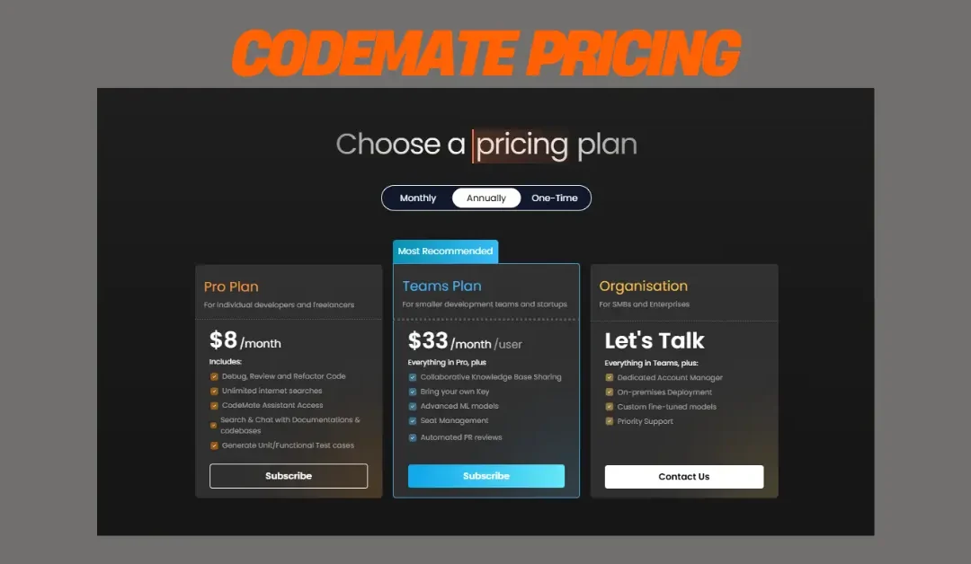 CodeMate Pricing
